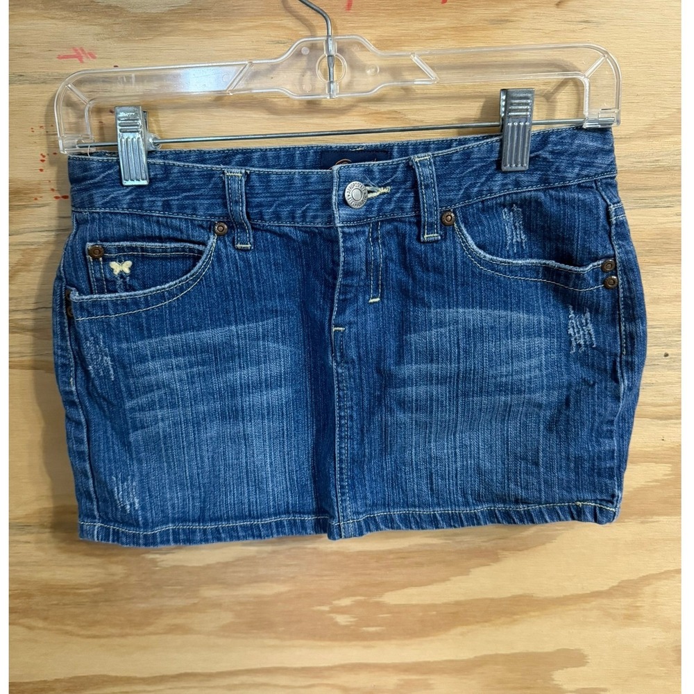 Women's Aeropostle Micro Mini Skirt Denim 1/2 Y2K